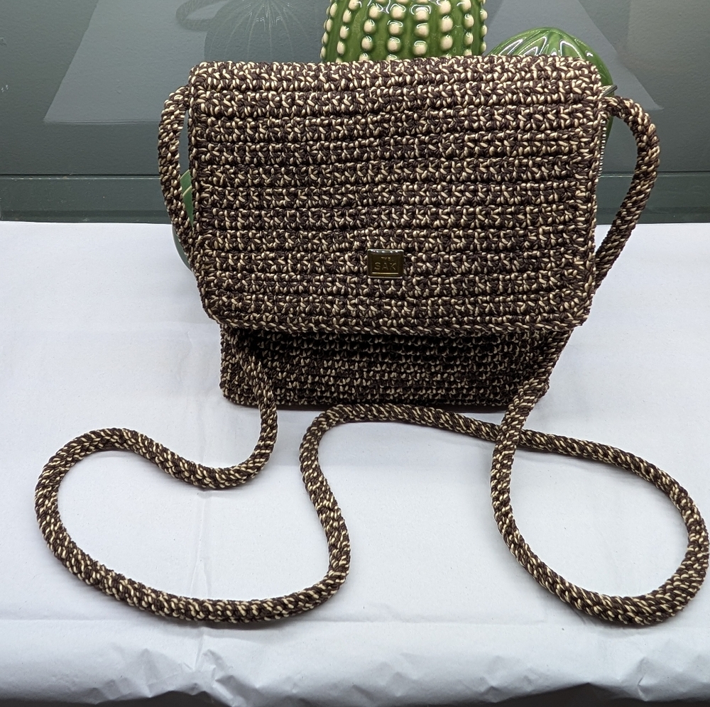 Sak Brown Woven Crossbody Bag